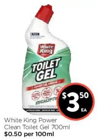 Foodworks White King Power Clean Toilet Gel 700ml offer