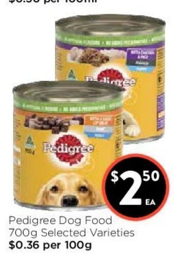 Foodworks Pedigree Dog Food 700g offer
