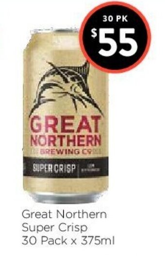 Foodworks Great Northern Super Crisp 30 Pack x 375ml offer