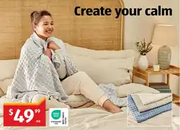 ALDI Cotton Bamboo Blend Waffle Blanket offer