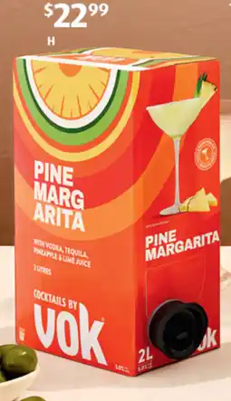 ALDI Vok Pine Margarita Ready to Serve Cocktail offer
