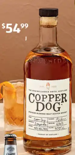 ALDI Copper Dog Blended Malt Scotch Whisky offer