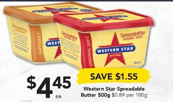 Drakes Western Star Spreadable Butter 500g offer