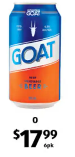 ALDI Mountain Goat Very Enjoyable Beer offer