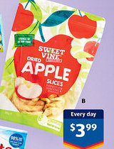 ALDI Sweet Vine Dried Apple Slices offer