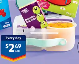 ALDI Sweet Vine Sultanas Snack Pack offer