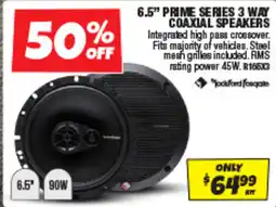 Autobarn 6.5" prime series 3 way coaxial speakers offer