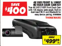Autobarn 4k uhd front & 1080p hd rear dash cam kit offer