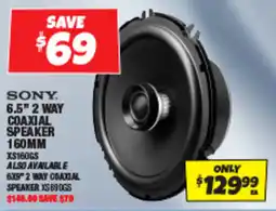 Autobarn 6.5" 2 way coaxial speaker 160mm offer