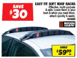 Autobarn Easy fit soft roof racks offer