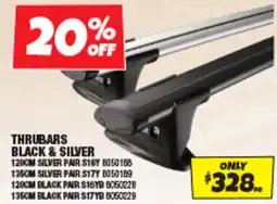 Autobarn Thrubars black & silver offer