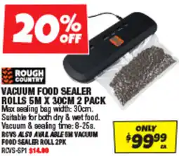 Autobarn Vacuum food sealer rolls 5m x 30cm 2 pack offer