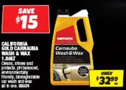 Autobarn California gold carnauba wash & wax offer
