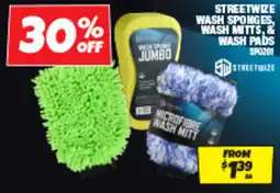 Autobarn Streetwize wash sponges, wash mitts, & wash pads offer