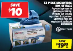 Autobarn 50 piece microfibre box of rags offer