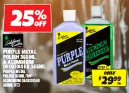 Autobarn Purple metal polish & aluminium deoxidiser offer