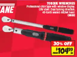 Autobarn Torque wrenches offer