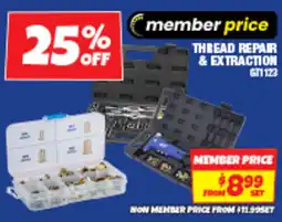 Autobarn Thread repair & extraction offer