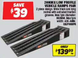 Autobarn Low profile vehicle ramps pair offer