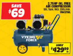 Autobarn 2.75hp oil free air compressor offer