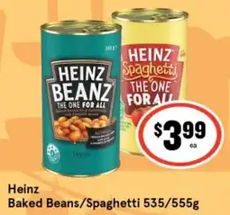 IGA Heinz baked beans/spaghetti offer