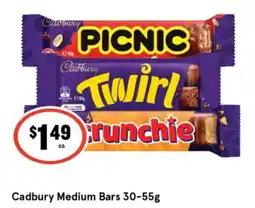 IGA Cadbury Medium Bars offer