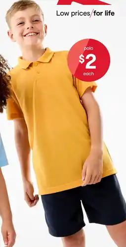 Kmart School Polo T-shirt offer