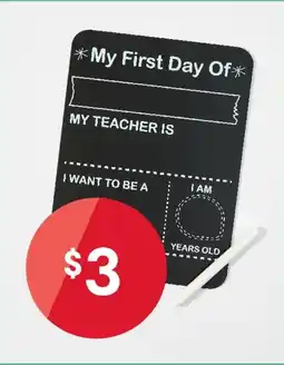 Kmart A4 My First Day Board - Black offer