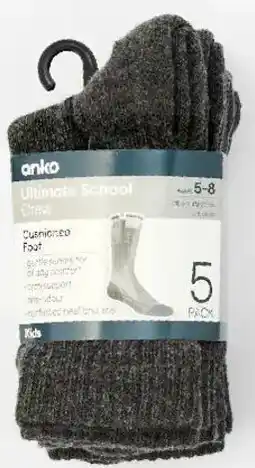 Kmart Ultimate School Crew Socks offer