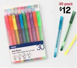 Kmart Neon Gel Pens offer