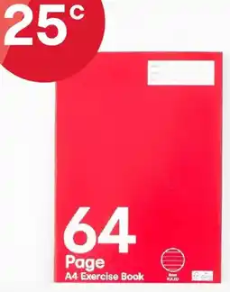 Kmart A4 Exercise Book - Red offer