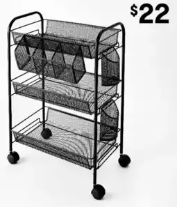 Kmart Metal Trolley - White offer