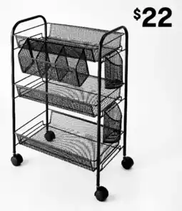 Kmart Metal Trolley - Black offer