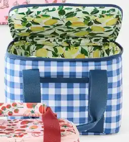 Kmart Blue Check Twin Handle Lunch Bag offer