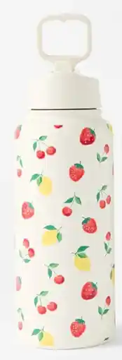 Kmart Double Wall Insulated Cylinder Drink Bottle - Fruits offer