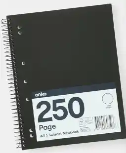 Kmart 250 Page A4 5 Subject Notebook offer