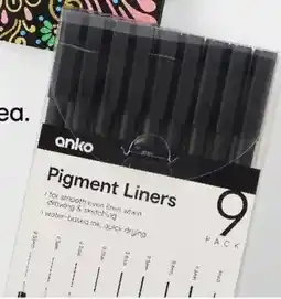 Kmart 9 Pack Pigment Liners offer