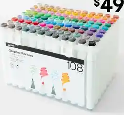 Kmart 108 Pack Graphic Markers offer
