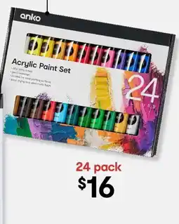 Kmart 24 Pack Acrylic Paint Set offer