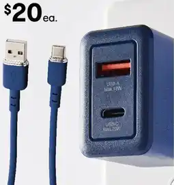 Kmart Wall USB Charger with USB-A to USB-C offer