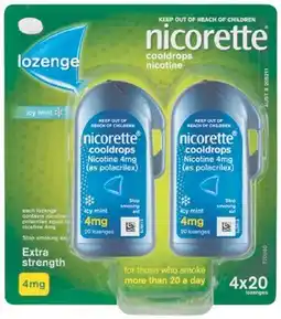 Discount Drug Stores Nicorette Cooldrops offer