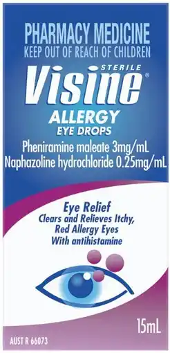 Pharmacist Advice Visine Allergy Eye Drops offer