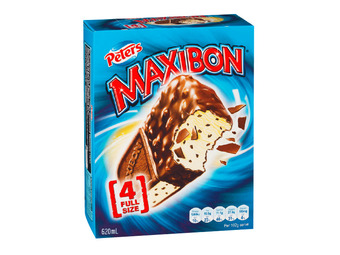 Foodworks Peters maxibon ice cream 4 pack offer
