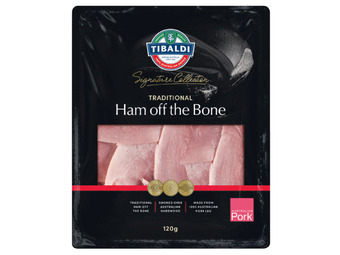 Foodworks Tibaldi ham off the bone or salami 100/120g offer