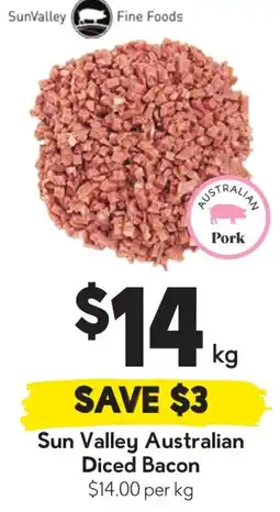 Drakes Sun valley australian diced bacon offer