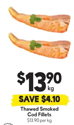 Drakes Thawed smoked cod fillets offer