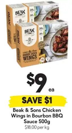 Drakes Beak & sons chicken wings in bourbon bbq sauce offer