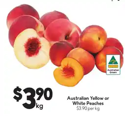 Drakes Australian yellow or white peaches offer