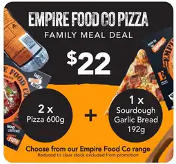 Drakes Empire food co pizza offer