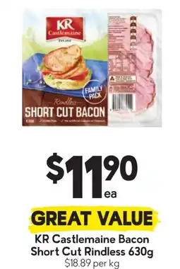 Drakes Kr castlemaine bacon short cut rindless offer